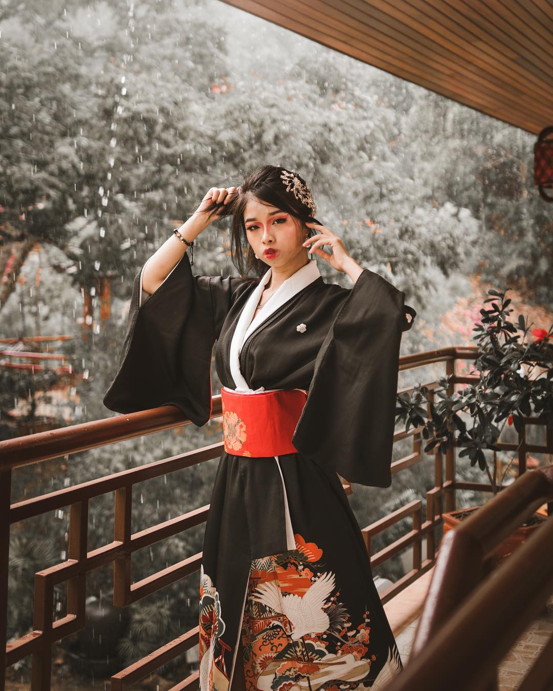 Customer wearing Sumo Vintage